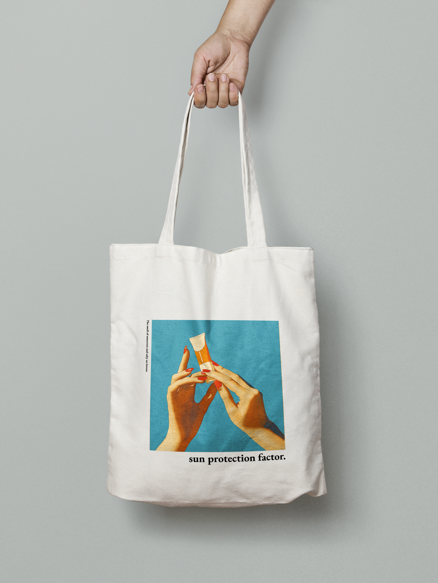 Sun Protection Factor Tote Bag – Chic Sunscreen Illustration Design